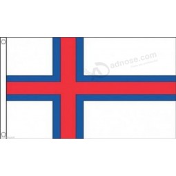 Dinamarca bandera de las islas faroe 5'x3 '(150cm x 90cm) - poliéster tejido