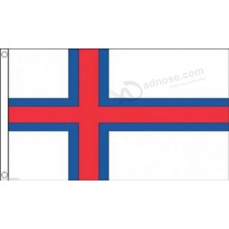bandiera danimarca isole faroe 5'x3 '(150 cm x 90 cm) - poliestere intrecciato