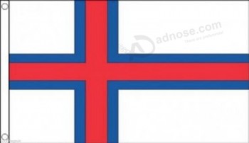 bandiera danimarca isole faroe 5'x3 '(150 cm x 90 cm) - poliestere intrecciato