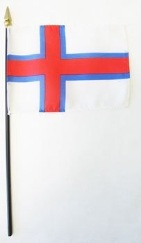 ilhas faroe - bandeira de vara de 4 