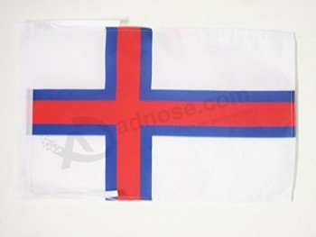フェロー諸島の旗屋外用2 'x 3'-デンマーク-フェロー旗90 x 60 cm-バナー付き2x3 ftニットポリエステルリング付き