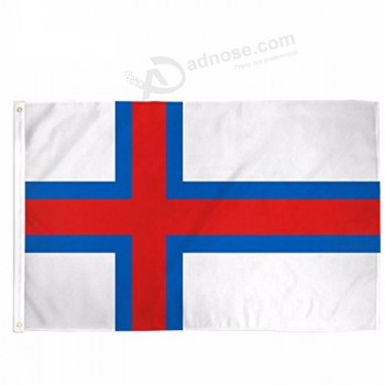 пользовательские высокое качество цифровой печати флаг Фарерских островов