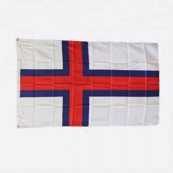 3 * 5 FT polyester digitaal printen van de vlag van de Faeröer