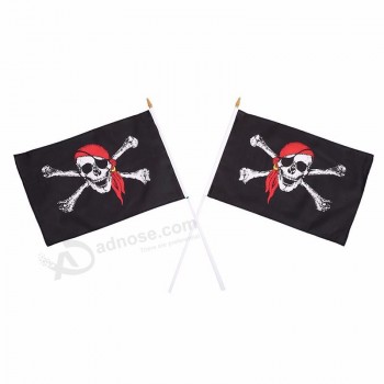 country flag  hand  wave flags   festival sports decor with plastic pole