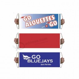 printed 24*70cm retractable sports Fan hand scrolling banner