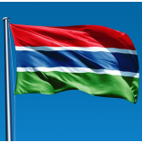 polyester stof Gambia land vlag voor nationale dag