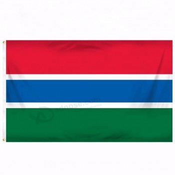 3x5ft полиэстер с печатью национальный флаг страны гамбии