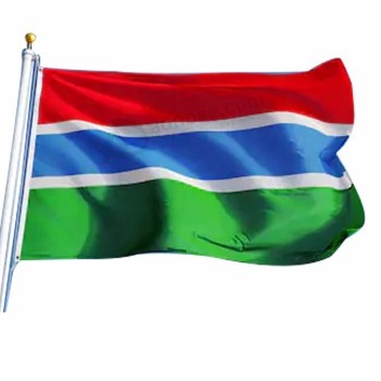 bandera de gambia de país de poliéster de alta calidad personalizada