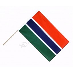 billige benutzerdefinierte Mini-Gambia Hand wehende Flaggen