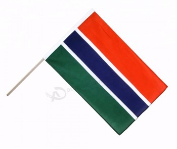 billige benutzerdefinierte Mini-Gambia Hand wehende Flaggen