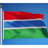 감비아 국기 폴리 에스터 직물 국기