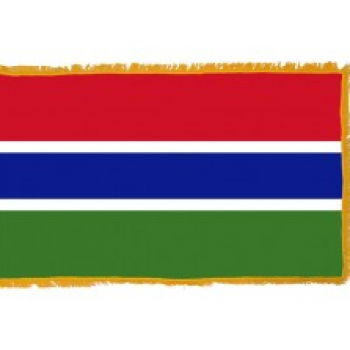 Alta calidad gambia borla banderín bandera personalizada