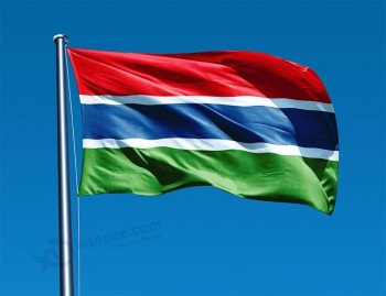 bandera nacional de gambia africana del tamaño estándar al por mayor