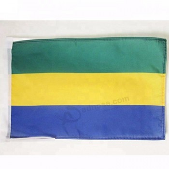Venta al por mayor personalizada de alta calidad de impresión 3C precio directo de fábrica bandera de país de Gabón