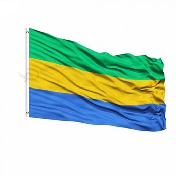 bandiera 90x150cm del gabon del paese di stampa a sublimazione del poliestere all'ingrosso