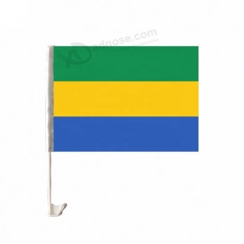 Novo design promocional bandeira gabão capa do carro janelas bandeira bandeira para vender