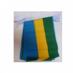 Promotional Products Wholesale Gabon Country Bunting Flag Pennant