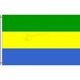 aangepaste 3x5ft gabon vlag met hoge kwaliteit