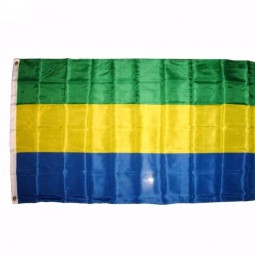 stoter hoge kwaliteit 3x5 FT gabon vlag met messing doorvoertules, polyester land vlag