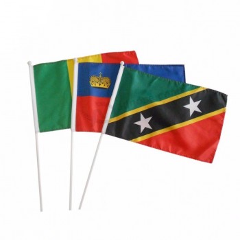 Hand Made Digital Printing Promotion Gabon Hand Flag