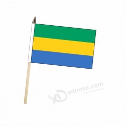 bandiera della mano gabon bandiera di paese di alta qualità in vendita