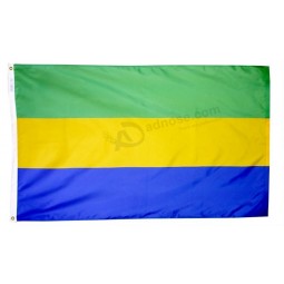 gabão flag 3x5 ft. nylon solarguard Nyl-Glo 100% fabricado nos EUA para especificações oficiais do projeto das nações unidas.