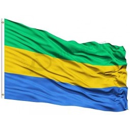 gabon country flag 3x5 ft gedrucktem polyester Fly gabon national flag banner mit messingösen