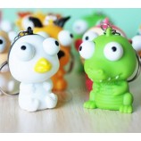 Neuheit niedlich Squeeze Antistress Schlüsselbund Toy Pop Out Augen Puppe Stressabbau