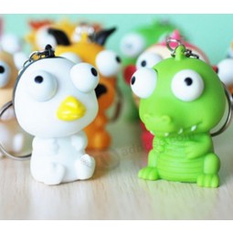 Neuheit niedlich Squeeze Antistress Schlüsselbund Toy Pop Out Augen Puppe Stressabbau
