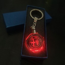 Auto logo schlüsselanhänger led licht wandbehang ringe schlüsselbund
