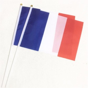 fanáticos fan nacional francia país agitando banderas de mano