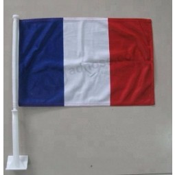 high quality knitted polyester france flag for car window