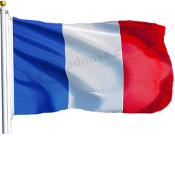 alta qualidade 3x5ft poliéster frança bandeira do país francês