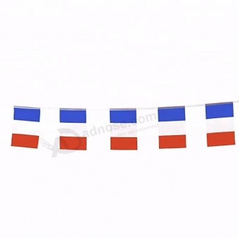 poliéster bandera de cadena de francia mini bandera de francia bunting