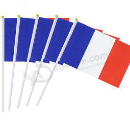 Custom printed small French hand held flag
