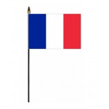 asta de bandera de plástico personalizada mini ondeando banderas de francia