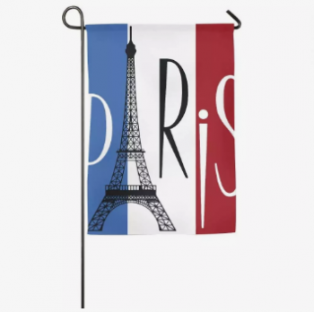 индивидуальный логотип печать декоративный полиэстер франция сад флаг
