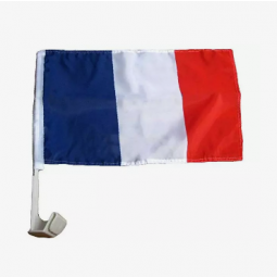 Knitted Polyester Car Window Frence National Flag