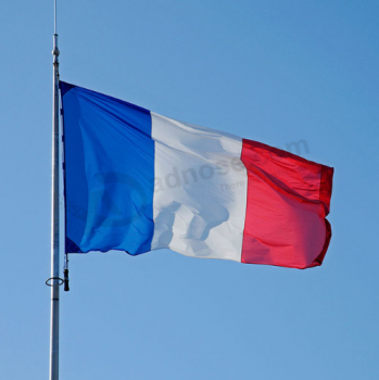 Bandeira de França decorativa de poliéster com tamanho personalizado