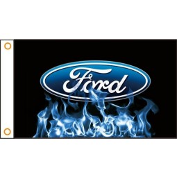 Ford Logo Flagge 3 x 5 ft blaue Flammen benutzerdefinierte Banner