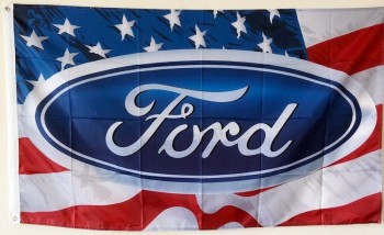 フォードアメリカ自動広告旗バナー3x5ft男洞窟