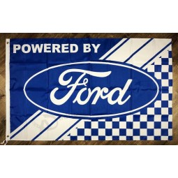 Powered By Ford Flag 3x5 ft Banner SVT Performance Man-Cave Garage Car Club New