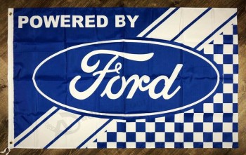 powered By Ford Flagge 3x5 ft Banner SVT Leistung Man-Cave Garage Car Club Neu