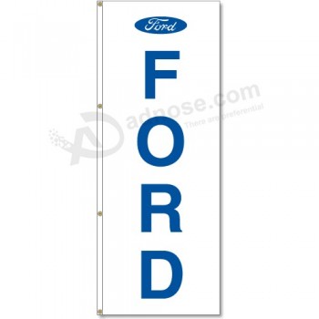 manufacturers custom high-end 3x8 ft. vertical ford logo flag