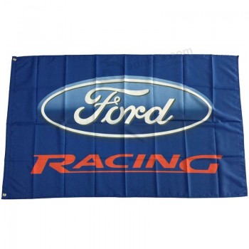 ford flags banner 3x5ft-90x150cm 100% polyester, leinwand kopf mit metallöse, innen und außen verwendbar
