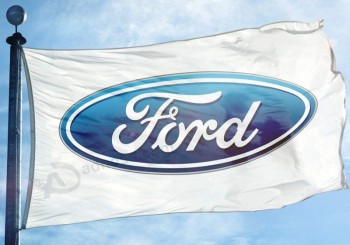 ford flag banner 3x5 ft motor company Coche blanco