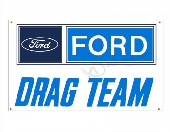 signs By woody ford drag racing team garage banner Man cave banner