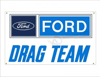 tekenen Door Woody Ford Drag Racing team garage banner Man cave banner