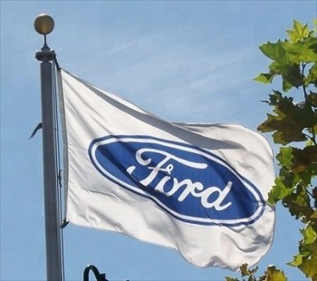 aangepaste logo gedrukt vliegende zwaaiende 3 x 5 Ford vlag