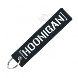 Top verkoop geborduurde sleutelhanger / sleutelhanger / jet tags op maat